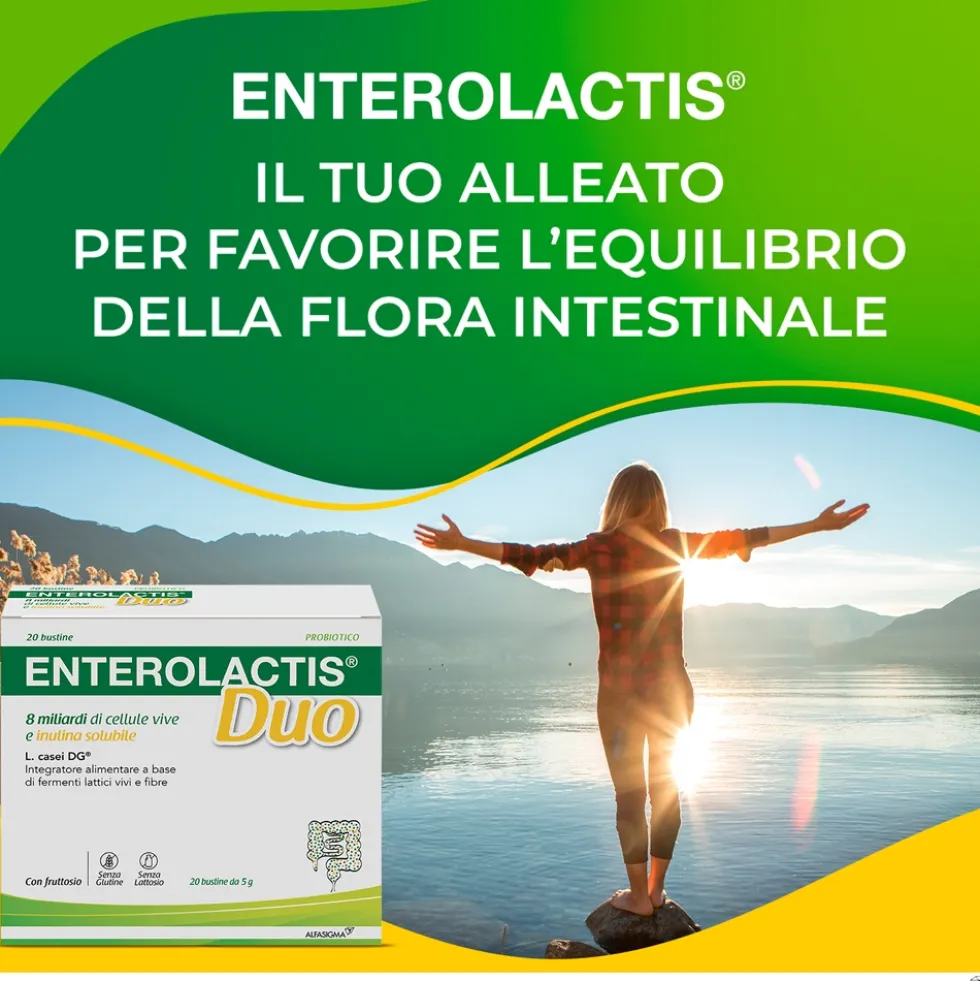 Enterolactis Duo Integratore Cellule Vive e Inulina, 20 Bustine