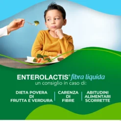 Enterolactis Fibra Liquida Integratore Fermenti Lattici, 12 Flaconcini