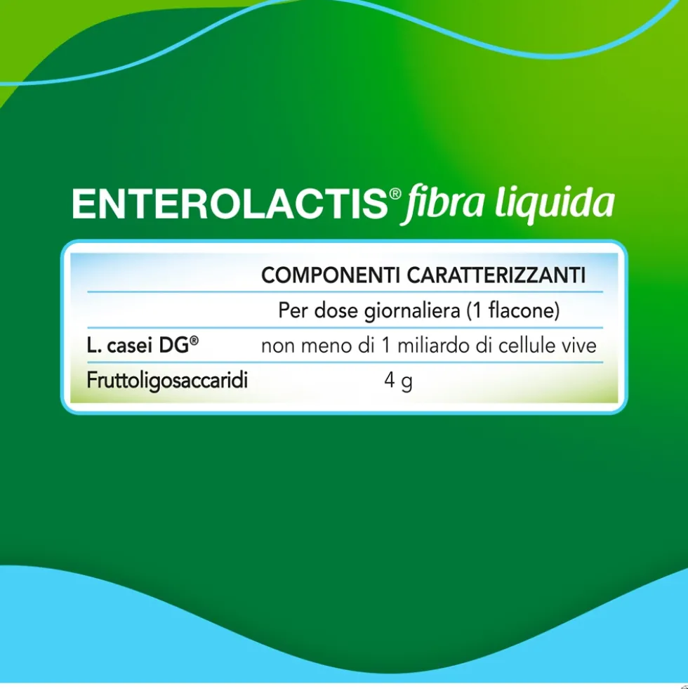 Enterolactis Fibra Liquida Integratore Fermenti Lattici, 12 Flaconcini