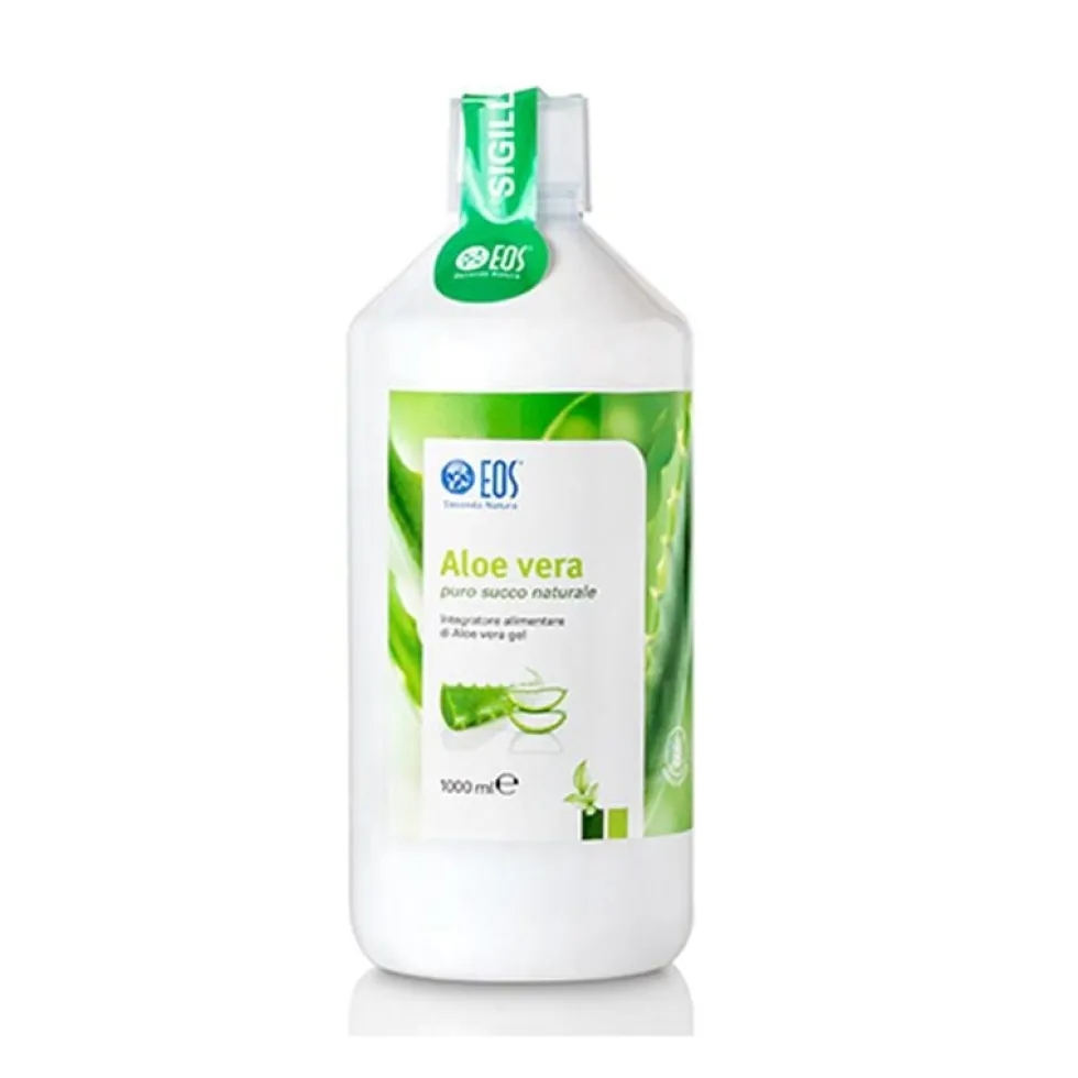 Eos Aloe Vera Puro Succo Naturale - Integratore alimentare depurativo e digestivo, 1 litro