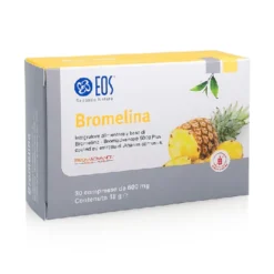 Eos Bromelina - Integratore alimentare per la digestione e l'infiammazione, 30 compresse da 600 mg