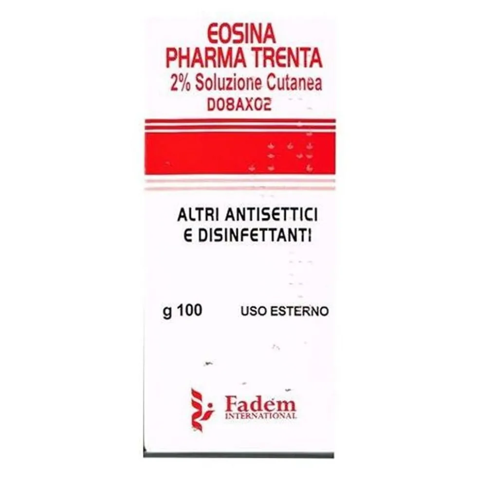 Eosina Pharma Trenta 2% Soluzione Cutanea Antisettico e Disinfettante, 100g