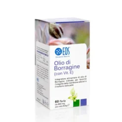 Eos Olio di Borragine con Vitamina E - Integratore per la pelle e le membrane cellulari, 60 perle