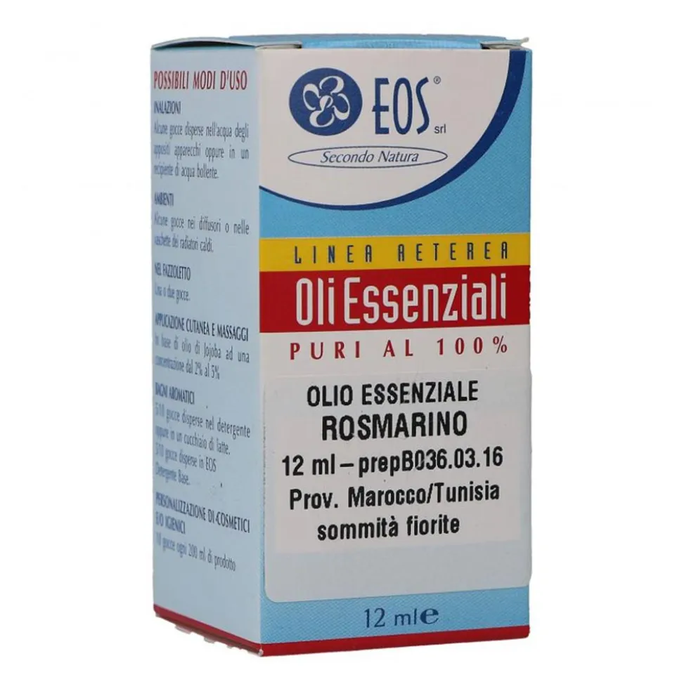 EOS Olio Essenziale di Rosmarino - Olio essenziale per il mal di testa e le infiammazioni, 12 ml
