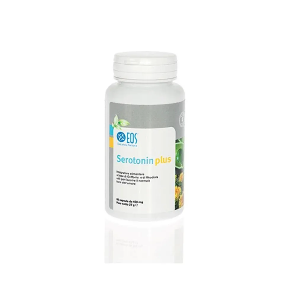 EOS Serotonin Plus - Integratore alimentare per il tono dell'umore e il rilassamento, 60 capsule