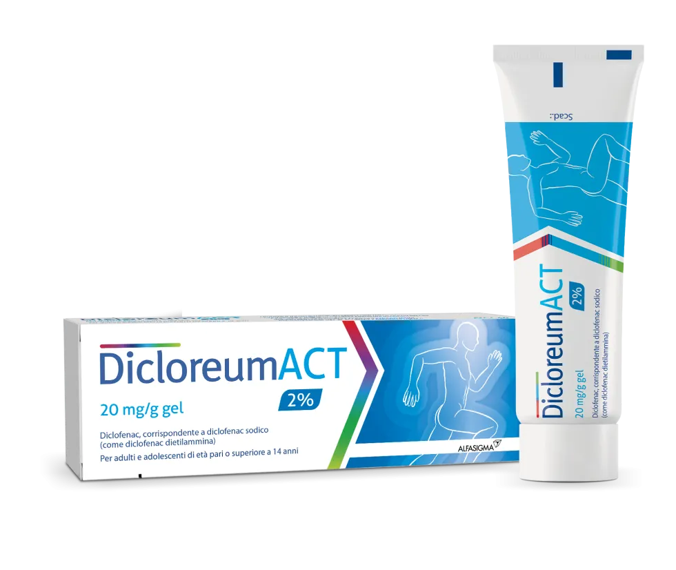 Epifarma Dicloreumact 2% - Gel antinfiammatorio al diclofenac per i dolori muscolari, 60 g