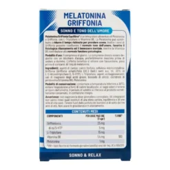 Equilibra Melatonina e Griffonia Integratore Sonno e Rilassamento, 60 Compresse