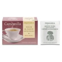 Erbamea Camomilla - Infuso biologico ad azione rilassante per l'insonnia, 20 bustine filtro