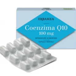 Erbamea Coenzima Q10 100mg Integratore Antiossidante, 24 Capsule Vegetali