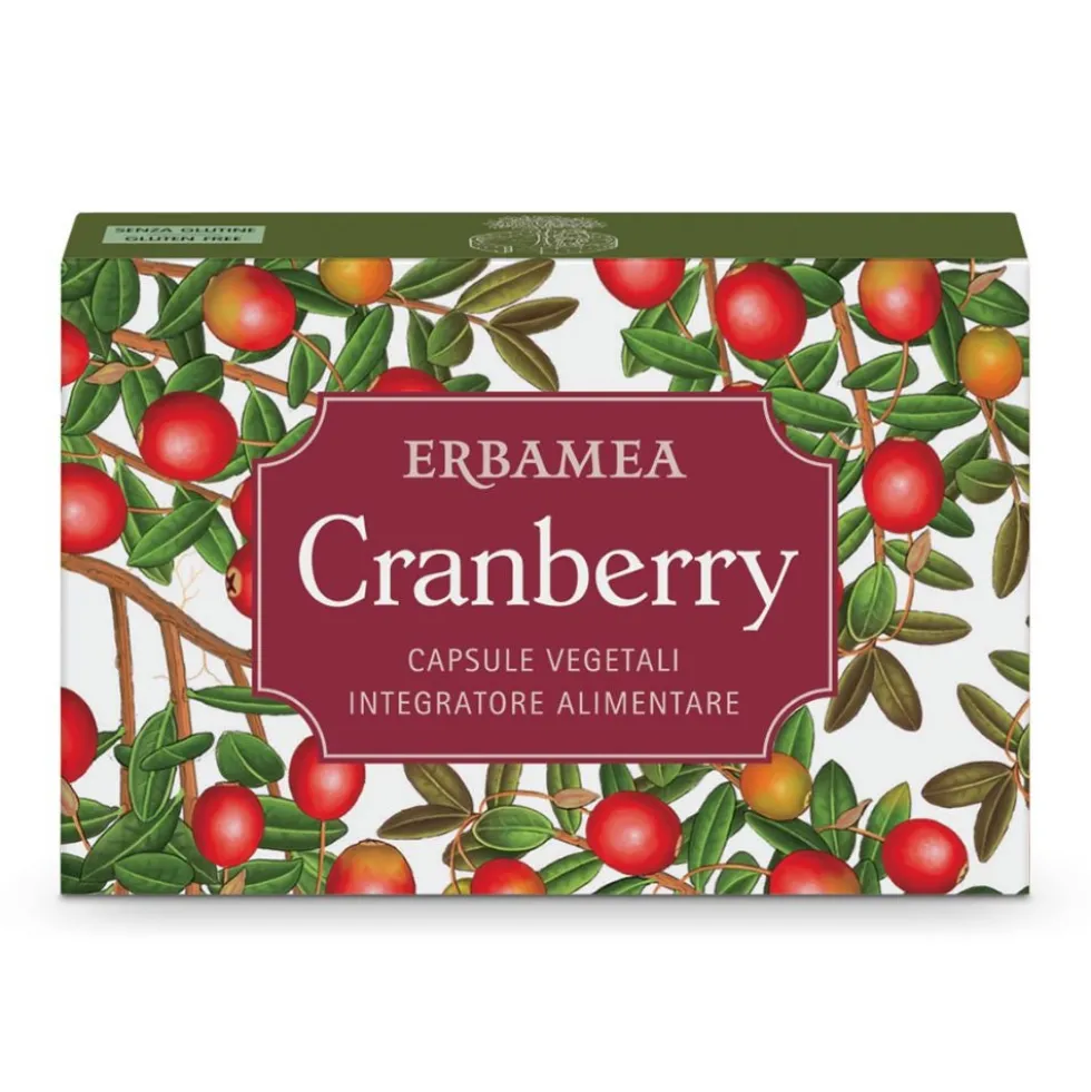 Erbamea Cranberry Integratore Alimentare per le Vie Urinarie, 24 Capsule