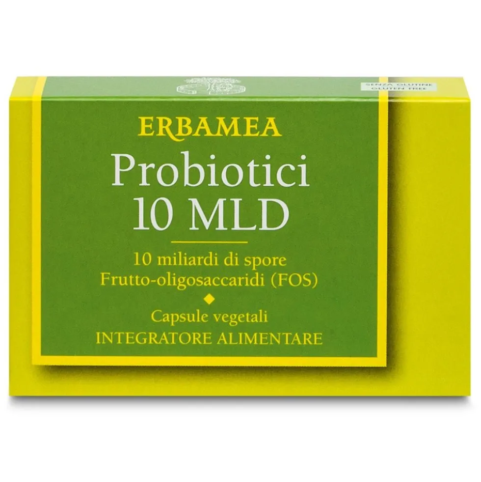 Erbamea Probiotici 10 MLD Integratore Alimentare, 24 capsule