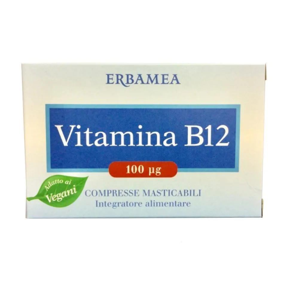 Erbamea Vitamina B12 Integratore Alimentare, 90 Compresse Masticabili