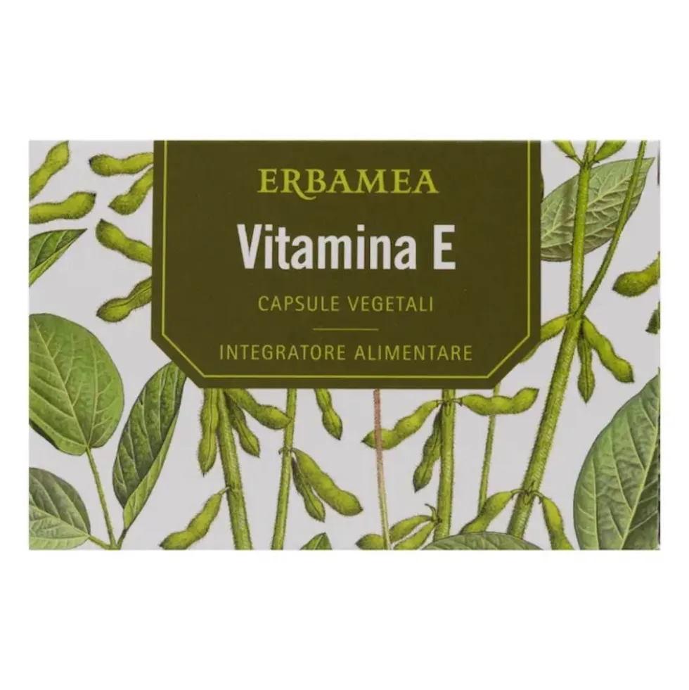Erbamea Vitamina E Integratore Alimentare Antiossidante, 24 Capsule