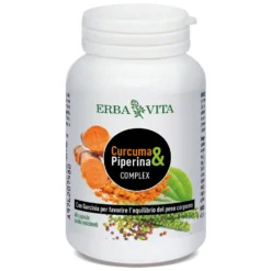 Erba Vita Curcuma & Piperina Complex - Integratore alimentare ad azione antiossidante, 60 capsule