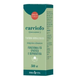 Erba Vita Estratti Liquidi - Tintura Idroalcolica Carciofo per la Funzionalità Epatica e Depurativa, 50ml