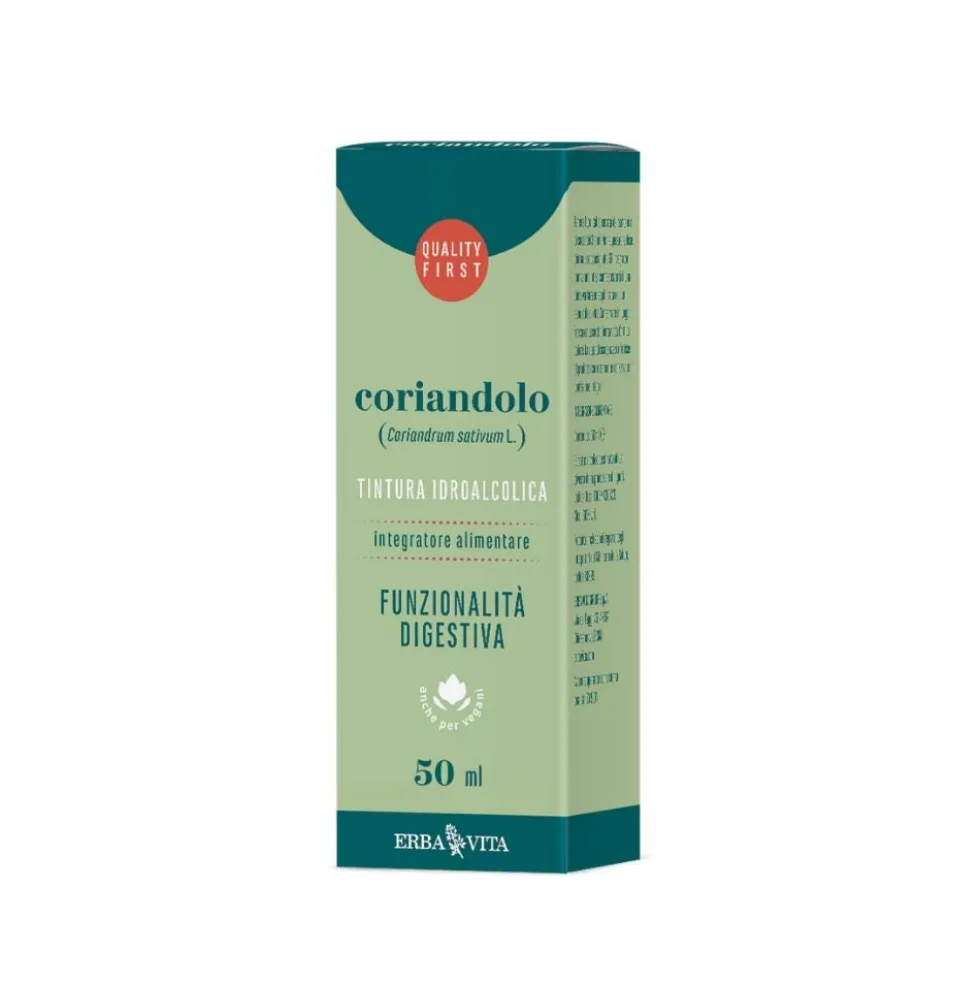 Erba Vita Estratti Liquidi - Tintura Idroalcolica Coriandolo Digestivo, 50ml
