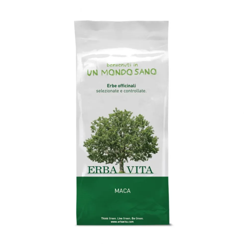 Erba Vita Maca - Integratore in polvere tonico e adattogeno per la stanchezza, busta da 100 g