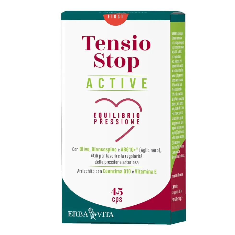 Erba Vita Metabolica - Tensio Stop Active Integratore Alimentare, 45 Capsule