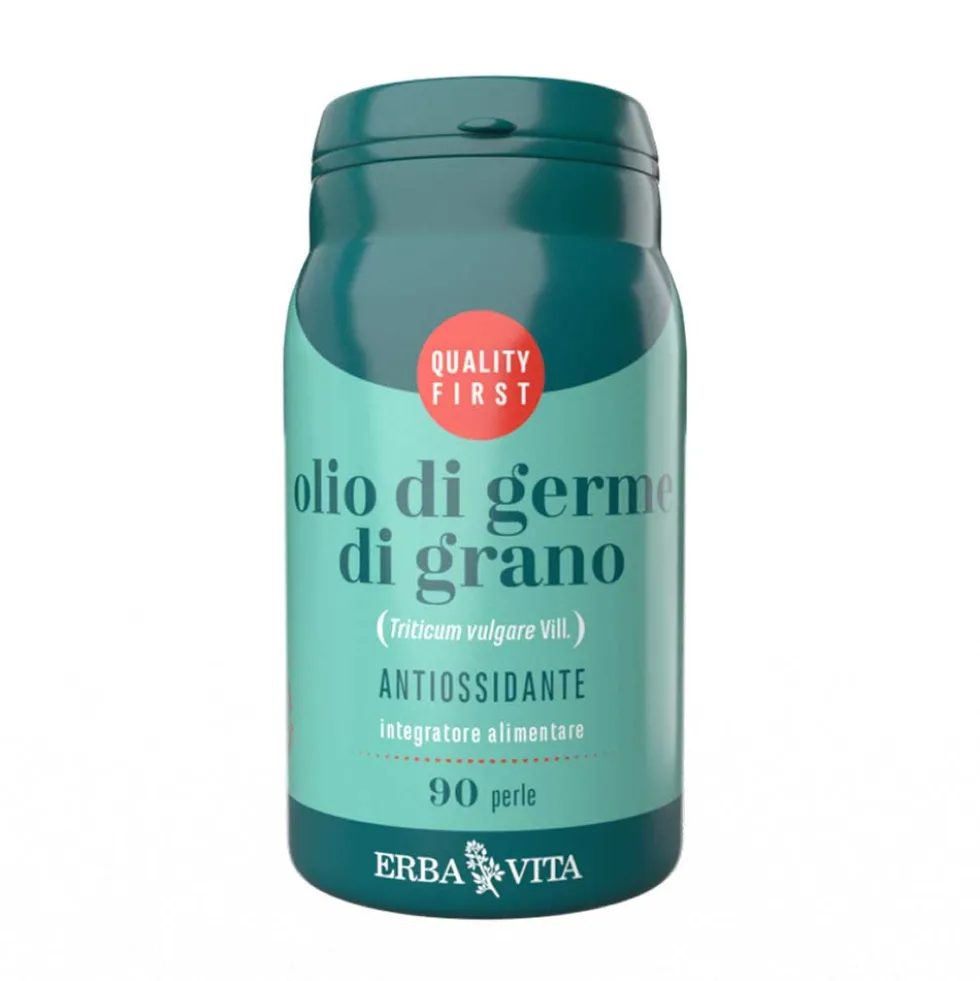 Erba Vita Monoplanta - Olio di Germe di Grano Integratore Antiossidante,90 Perle