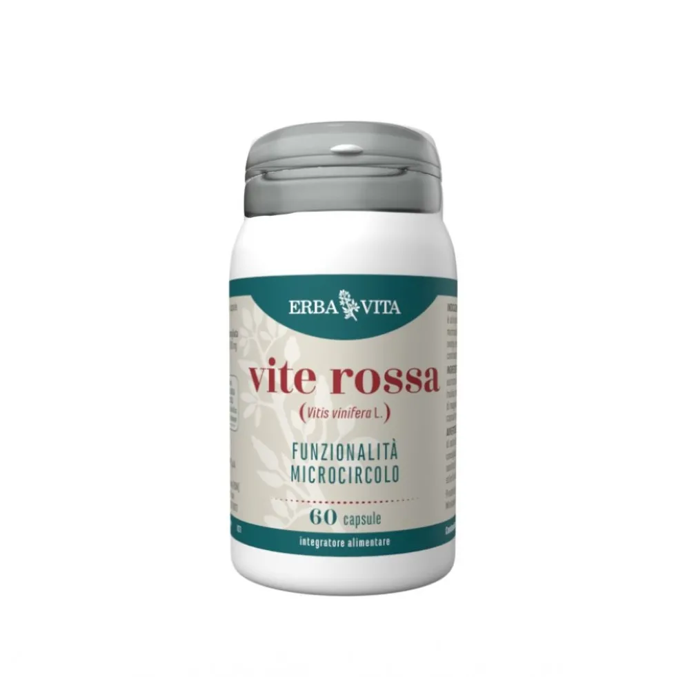 Erba Vita Monoplanta - Vite Rossa Integratore Funzione Microcircolo, 60 Capsule