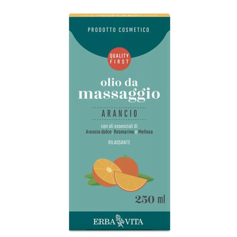 Erba Vita Oli Corpo - Olio da Massaggio Arancio Rilassante, 250ml