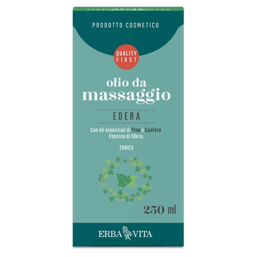 Erba Vita Oli Corpo - Olio da Massaggio Edera Rimodellante, 250ml
