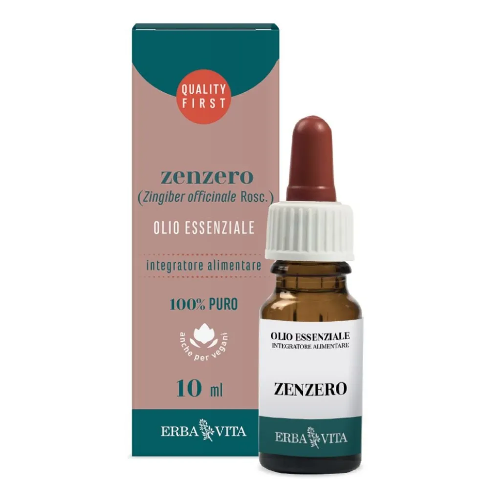 Erba Vita Oli Essenziali - Olio Essenziale Zenzero Digestione, 10ml