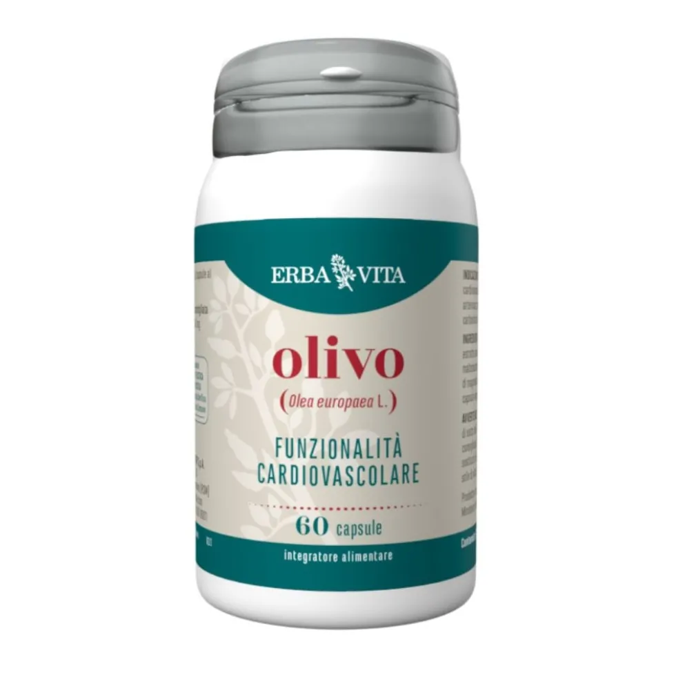 Erba Vita Olivo - Integratore alimentare per la funzionalità cardiovascolare, 60 capsule