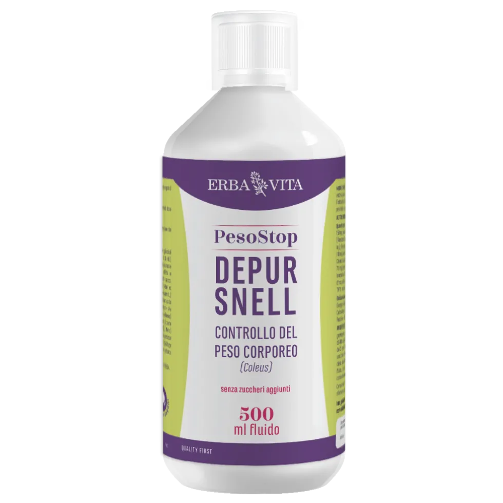 Erba Vita Peso Stop - Depursnell Integratore per il controllo del peso e drenaggio, 500 ml