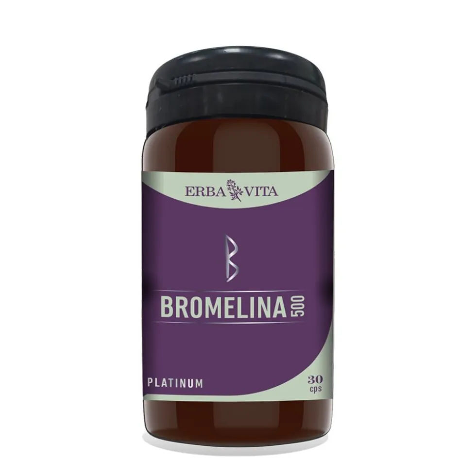 Erba Vita Platinum - Bromelina 500 Integratore Alimentare Antiossidante, 30 capsule