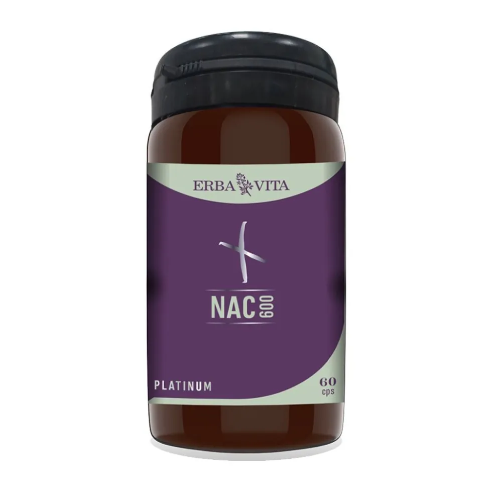 Erba Vita Platinum - NAC 600 Integratore Alimentare Antiossidante, 30 capsule