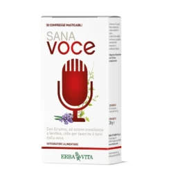 Erba Vita Sana Voce - Integratore per il sostegno del tono della voce, 30 tavolette