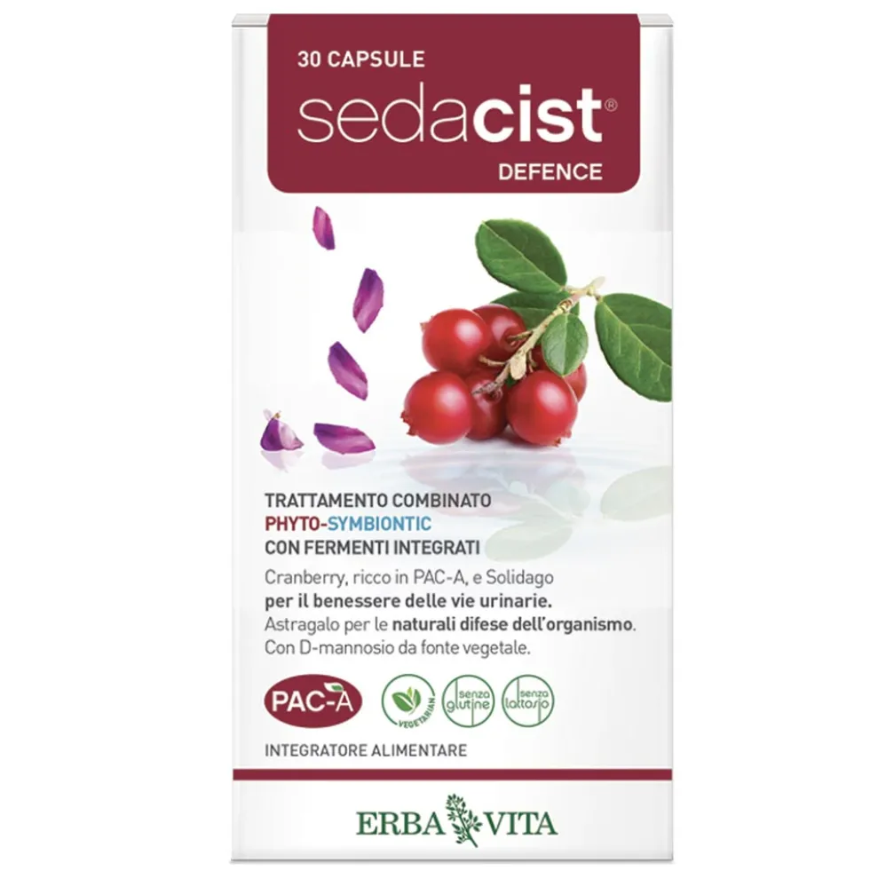 Erba Vita Sedacist Defence - Integratore per il benessere delle vie urinarie, 30 capsule