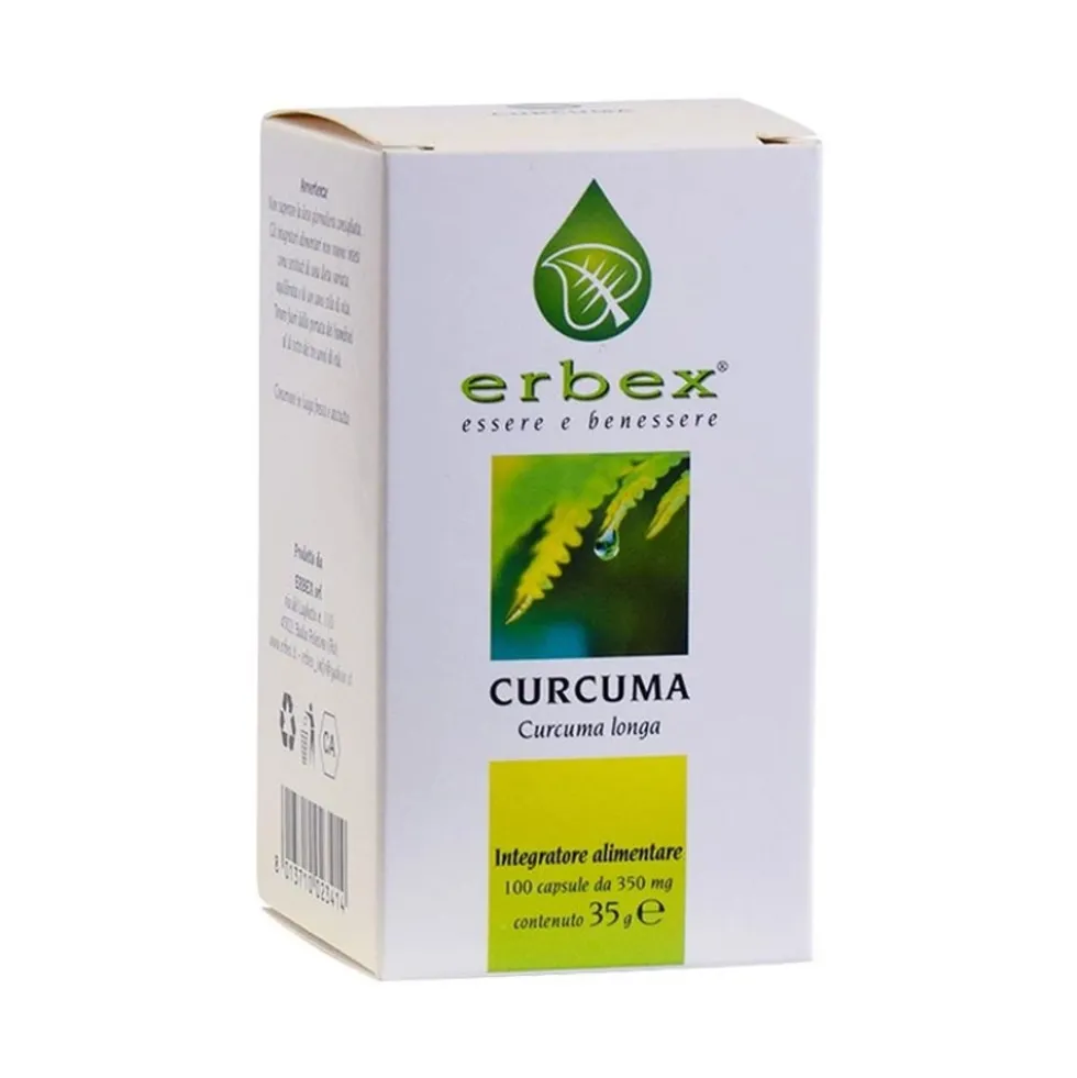 Erbex Curcuma Integratore Alimentare per le Articolazioni, 100 compresse