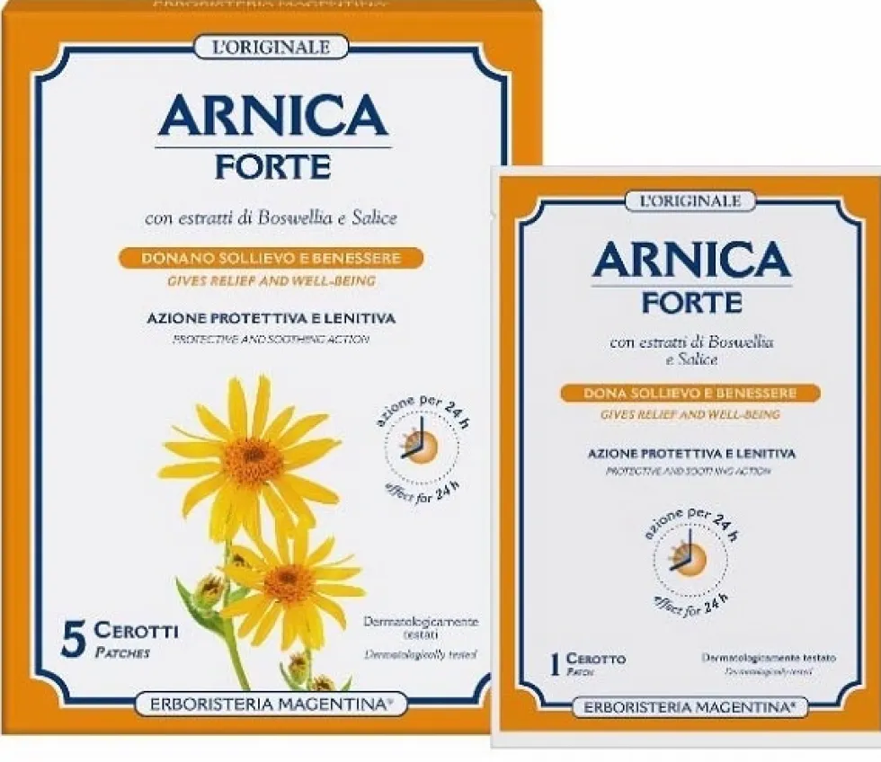 Erboristeria Magentina Arnica Forte - Cerotti Arnica Forte Lenitivi, 5 Pezzi