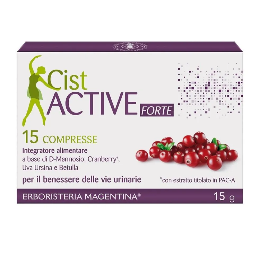 Erboristeria Magentina CistActive Forte Integratore Alimentare, 15 Compresse