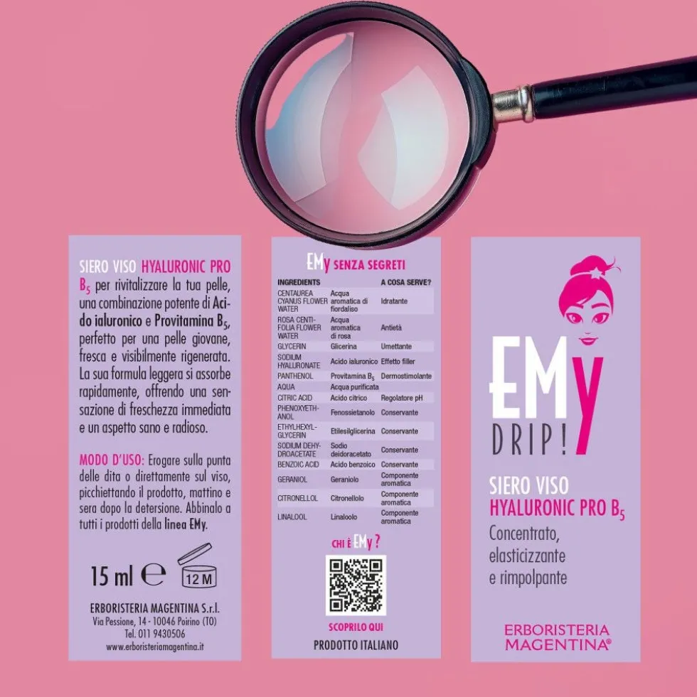 Erboristeria Magentina EMy - Siero Viso Hyaluronic PRO-B5, 15ml