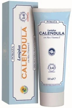 Erboristeria Magentina Leniplus Calendula Pomata emolliente per la pelle secca e sensibile, 100 ml