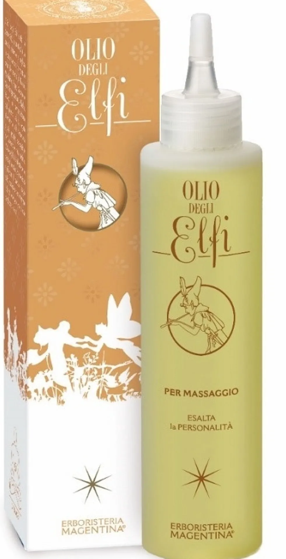 Erboristeria Magentina Olio degli Elfi - Olio nutriente per il corpo e per i massaggi, 150 ml
