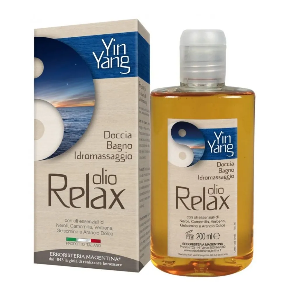 Erboristeria Magentina Yin Yang Olio Relax da Bagno, 200ml