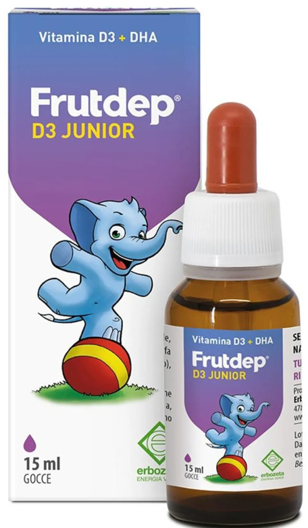 Erbozeta Frutdep D3 Junior Gocce Integratore Alimentare, 15ml