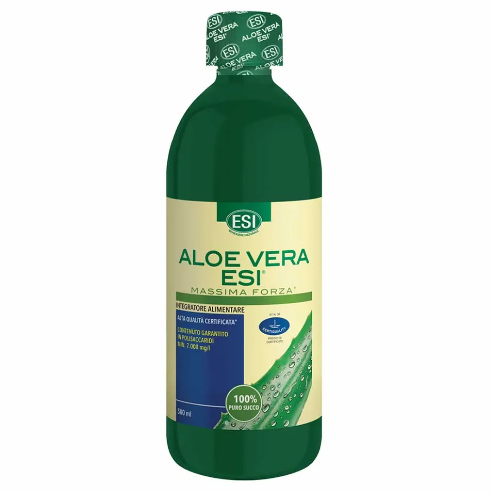 ESI Aloe Vera Massima Forza - Integratore alimentare per la depurazione e la digestione, 1000 ml
