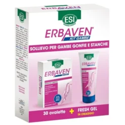 Esi Erbaven - Kit integratore e gel per le gambe gonfie e pesanti, 30 ovalette e 100 ml