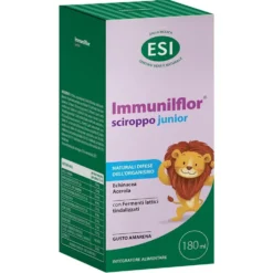 ESI Immunilflor Junior - Integratore in sciroppo per le difese immunitarie dei bambini, 180 ml