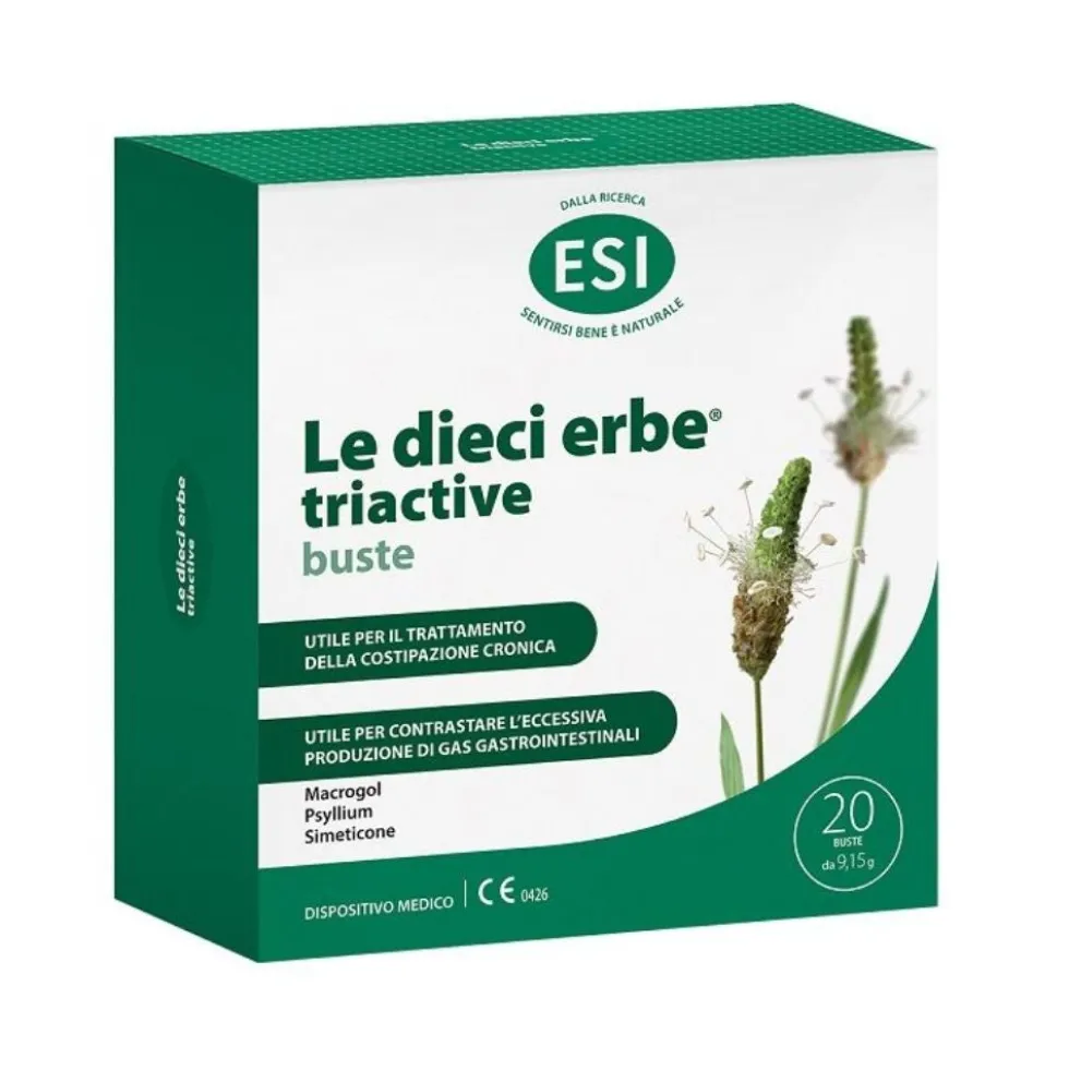 Esi Le Dieci Erbe Triactive - Trattamento in polvere per la costipazione, 20 bustine da 9,15 g