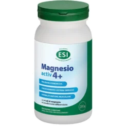 Esi Magnesio Activ 4+ - Integratore alimentare per la stanchezza e la funzione muscolare, 200 g