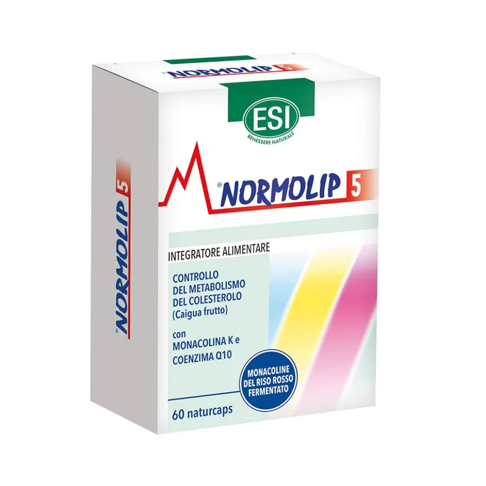 ESI Normolip 5 - Integratore di Riso Rosso Controllo Colesterolo, 60 Naturcaps
