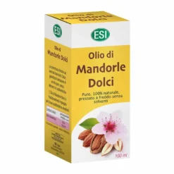 ESI Olio di Mandorle Dolci - Olio emolliente per la pelle e la regolarità intestinale, 100 ml