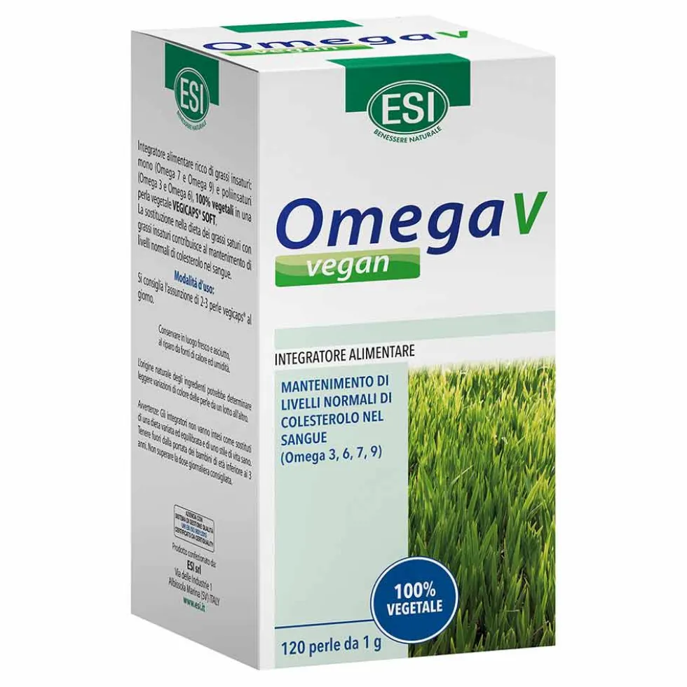 ESI Omegactive Vegan - Integratore per il Controllo del Colesterolo, 120Vegicaps