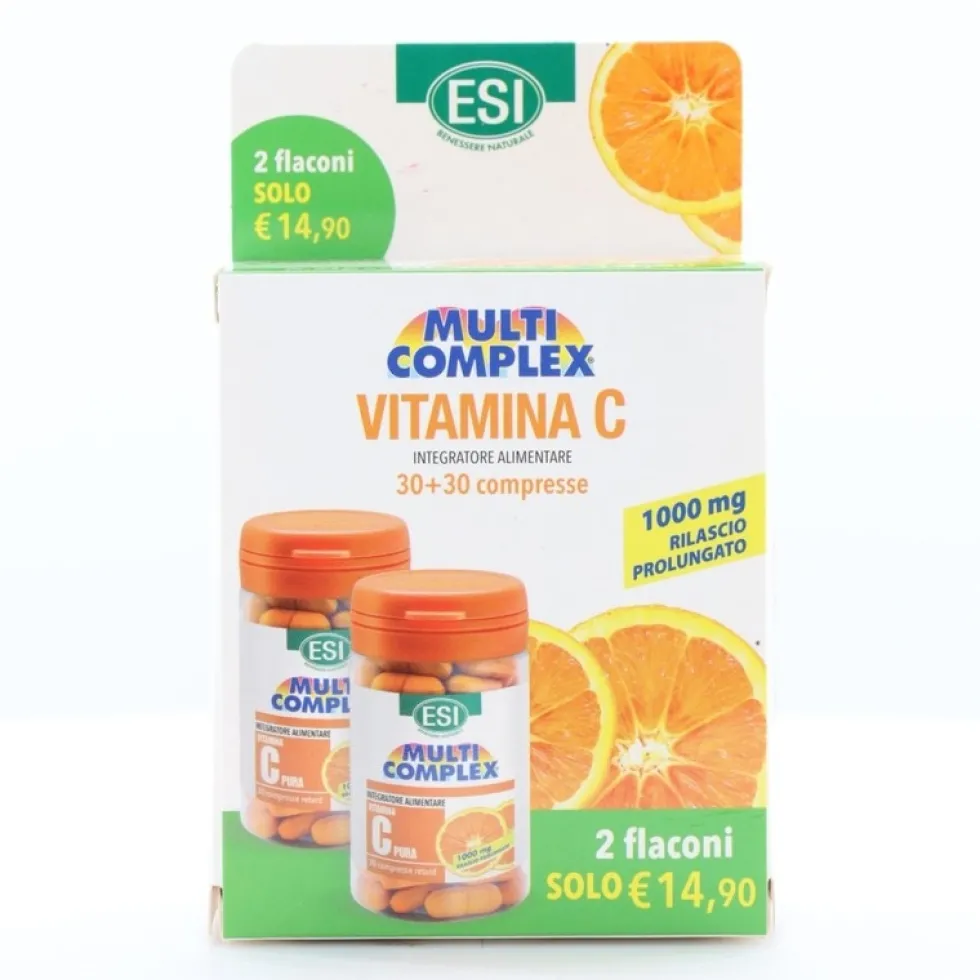 ESI Vitamina C Pura Retard 1000 mg - Integratore per il sistema immunitario, 60 compresse
